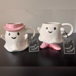 Cobwebs and cauldrons ghost mug with cowgirl hat and boots set